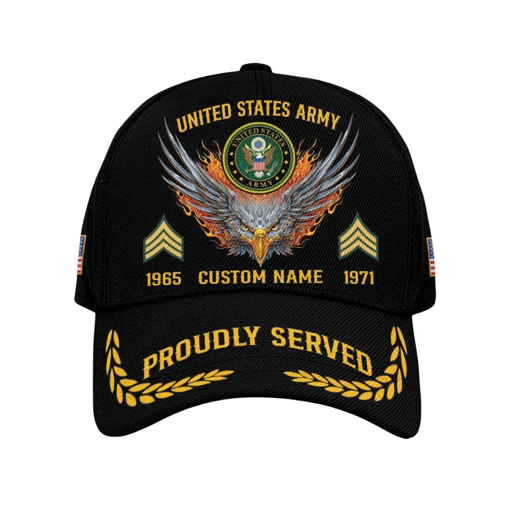 Premium Custom US Army Veteran Hat VPVC020475, Cap For Army Veterans, Gifts For Veterans Day, Father’s Day