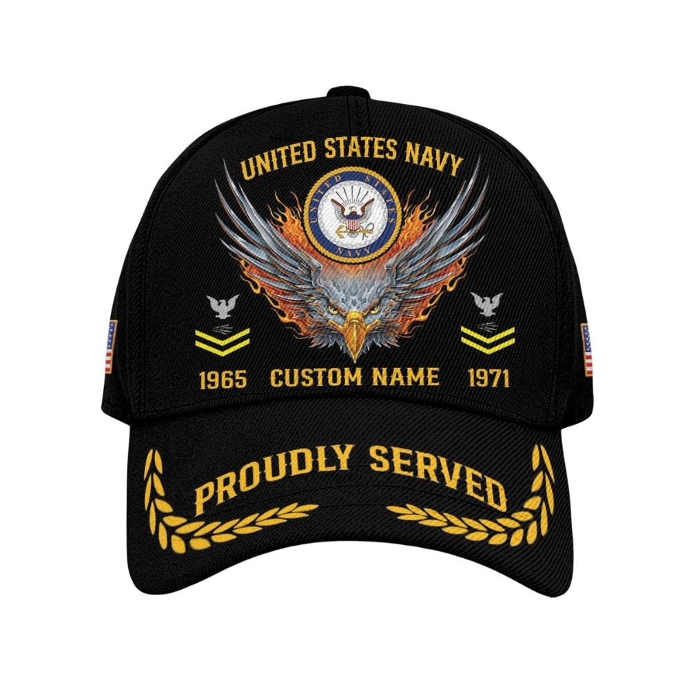 Premium Custom US Navy Veteran Hat VPVC020476, Cap For Navy Veterans, Gifts For Veterans Day, Father’s Day