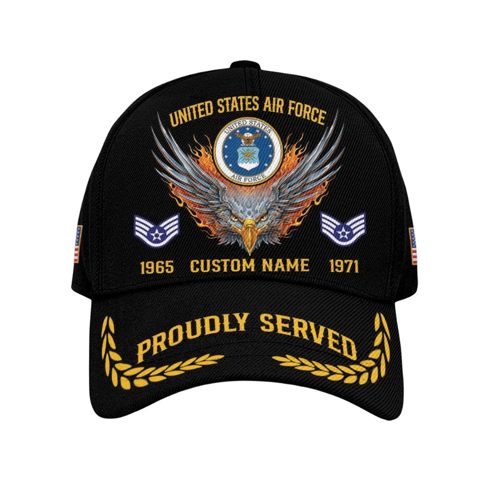 Premium Custom USAF Veteran Hat VPVC020478, Cap For Air Force Veterans, Gifts For Veterans Day, Father’s Day