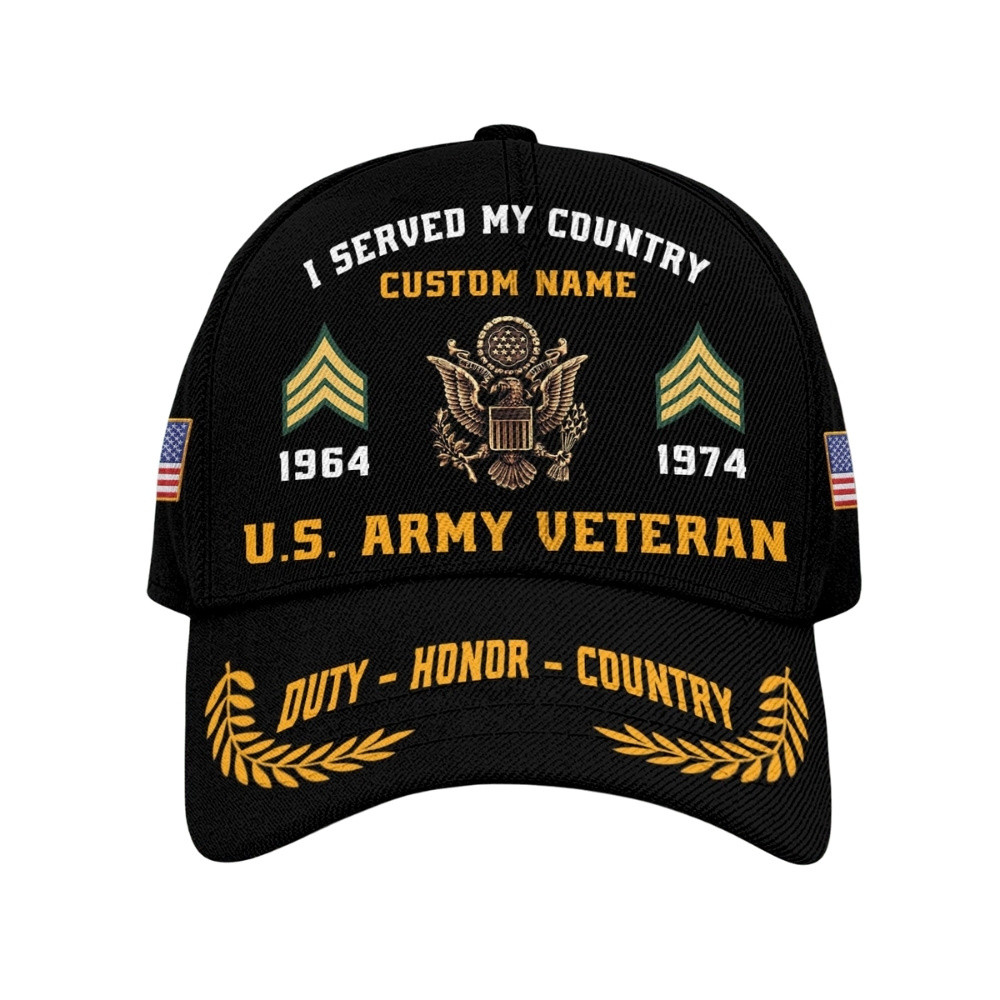 Premium Custom US Army Veteran Hat VPVC020480, Cap For Army Veterans, Gifts For Veterans Day, Father’s Day