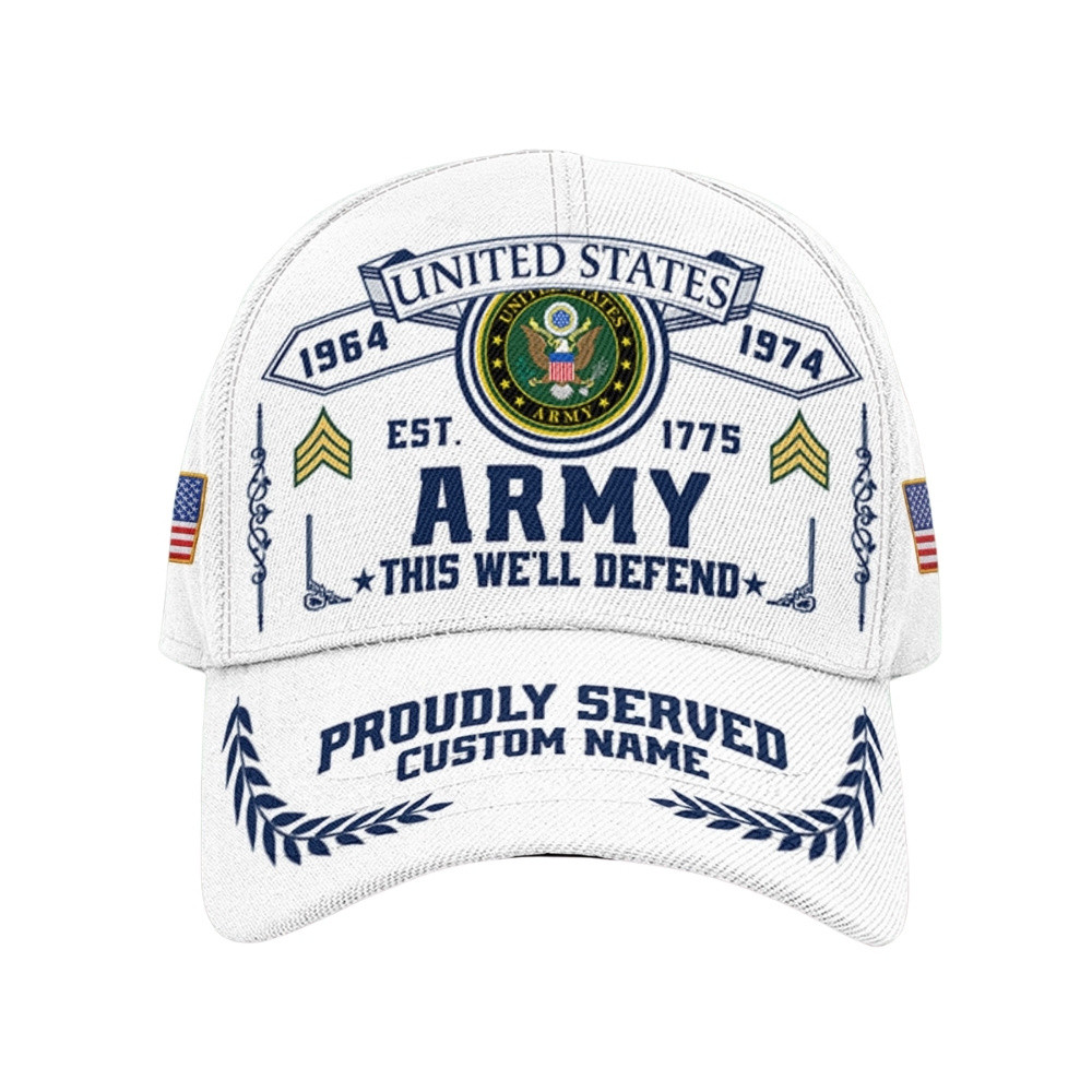 Premium Custom US Army Veteran Hat VPVC020485, Cap For Army Veterans, Gifts For Veterans Day, Father’s Day