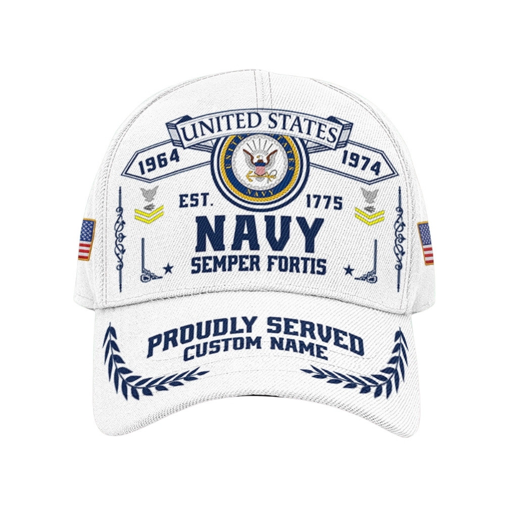 Premium Custom US Navy Veteran Hat VPVC020486, Cap For Navy Veterans, Gifts For Veterans Day, Father’s Day
