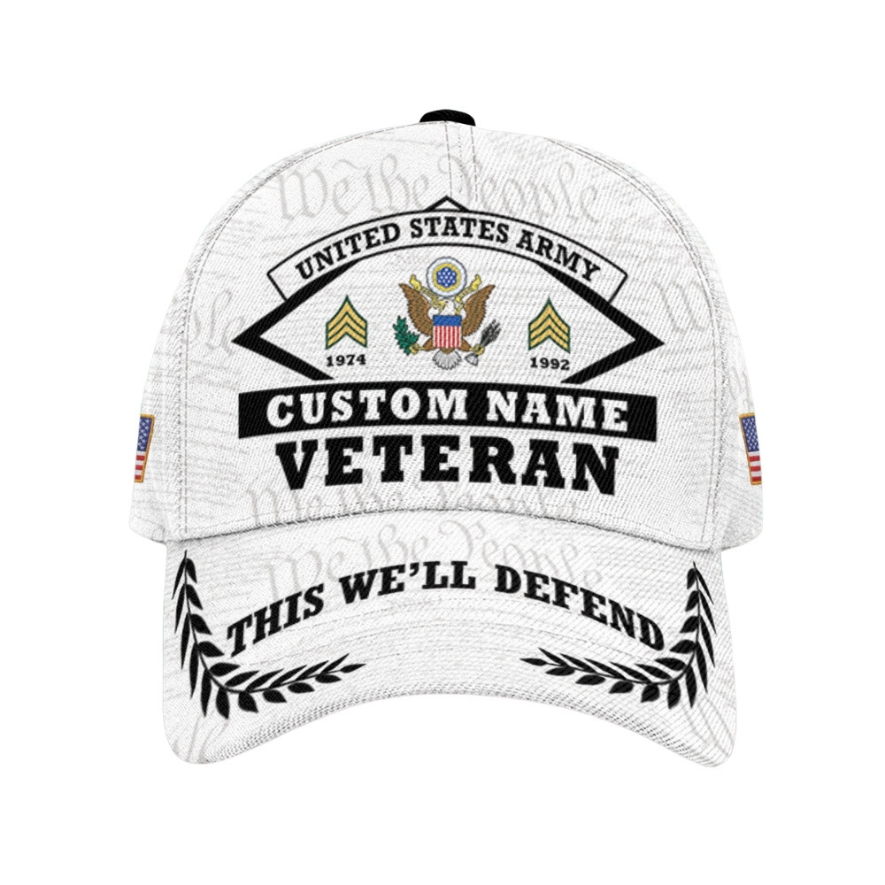 Premium Custom US Army Veteran Hat VPVC020490, Cap For Army Veterans, Gifts For Veterans Day, Father’s Day