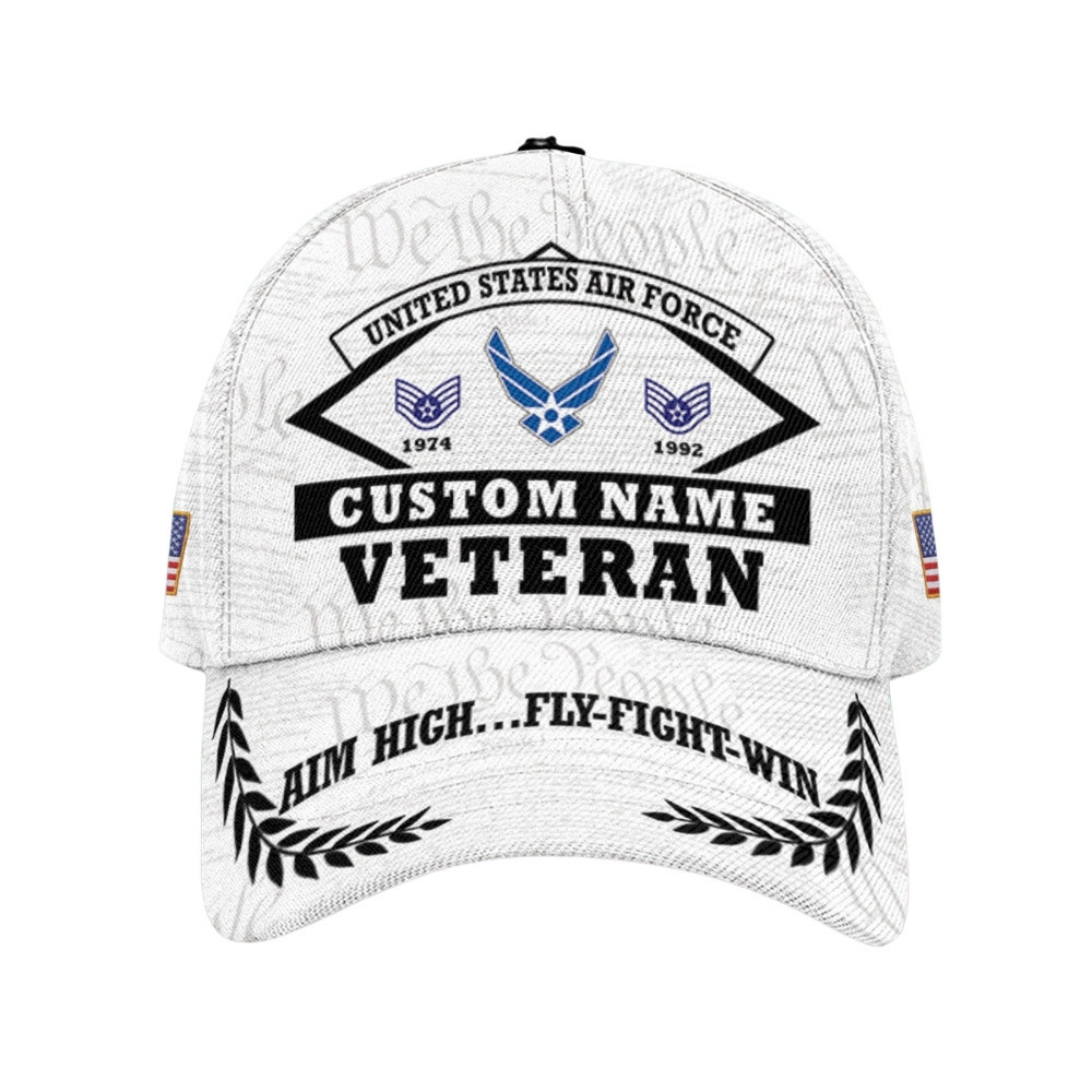 Premium Custom USAF Veteran Hat VPVC020493, Cap For Air Force Veterans, Gifts For Veterans Day, Father’s Day