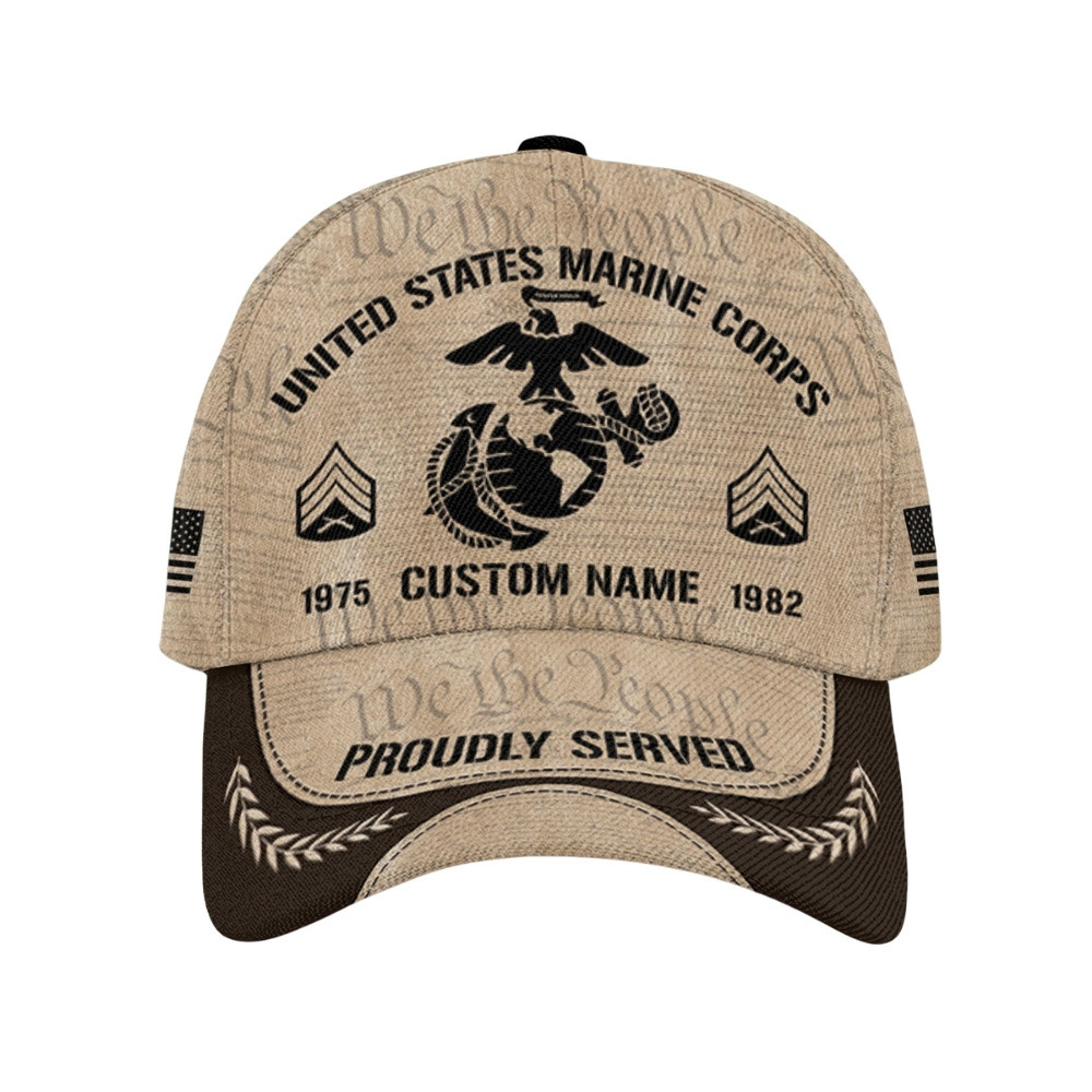 Premium Custom USMC Veteran Hat VPVC020497, Cap For Marine Veterans, Gifts For Veterans Day, Father’s Day