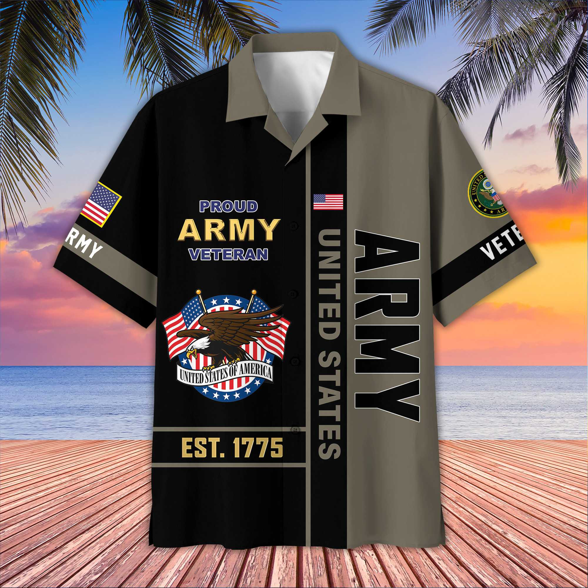 Premium US Veterans Hawaiian Shirt CPHN130514, Gifts For US Veterans, Gifts For Father’s Day, Veterans Day