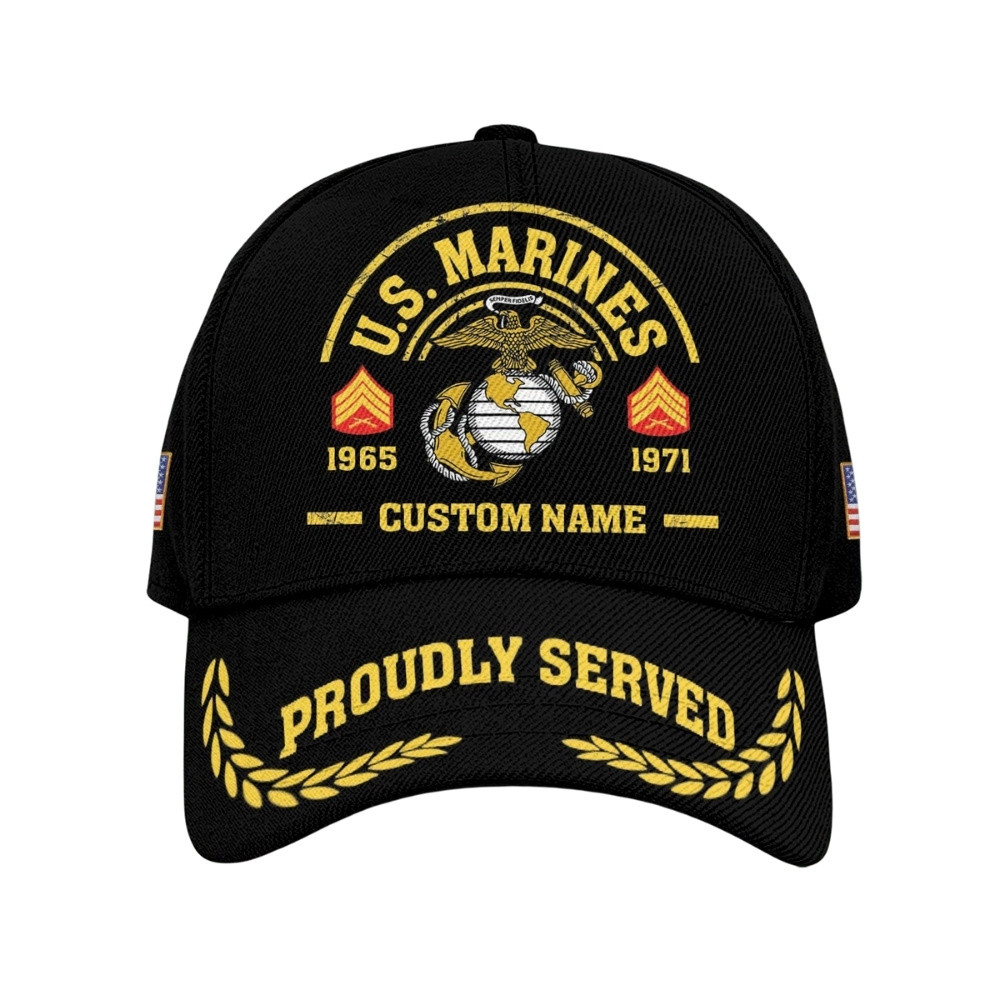 Premium Custom USMC Veteran Hat VPVC020502, Cap For Marine Veterans, Gifts For Veterans Day, Father’s Day