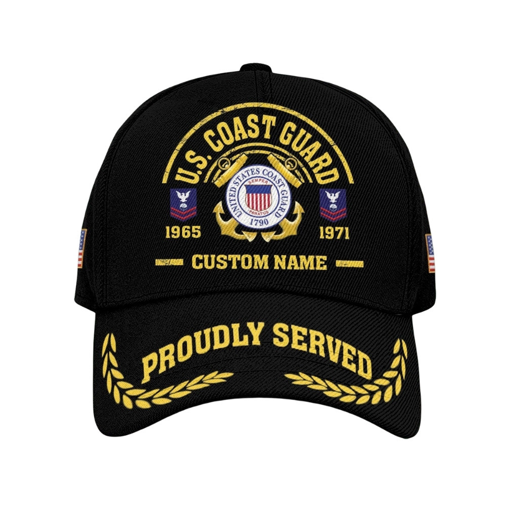 Premium Custom USCG Veteran Hat VPVC020504, Cap For Coast Guard Veterans, Gifts For Veterans Day, Father’s Day