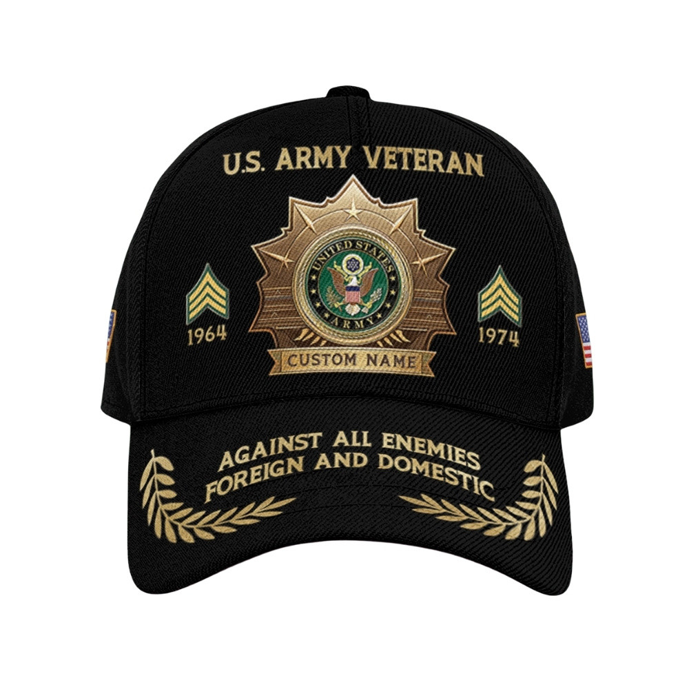 Premium Custom US Army Veteran Hat VPVC020505, Cap For Army Veterans, Gifts For Veterans Day, Father’s Day