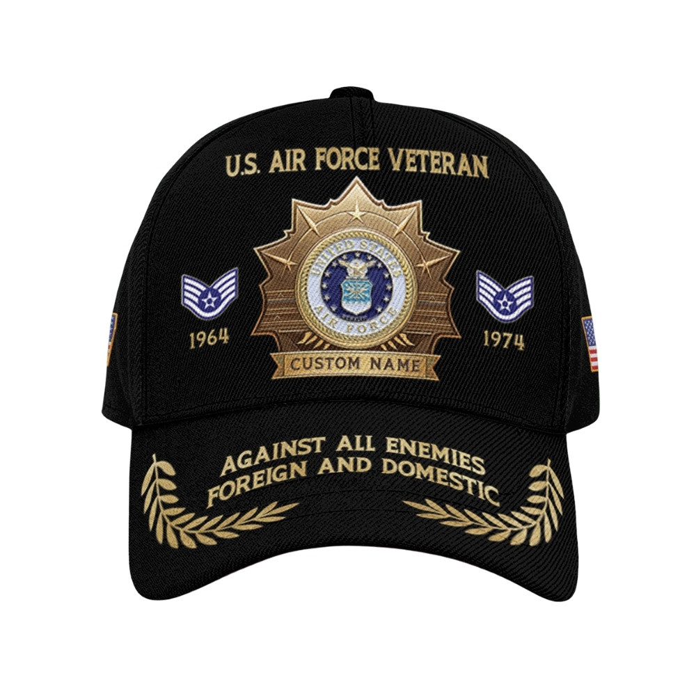 Premium Custom USAF Veteran Hat VPVC020508, Cap For Air Force Veterans, Gifts For Veterans Day, Father’s Day