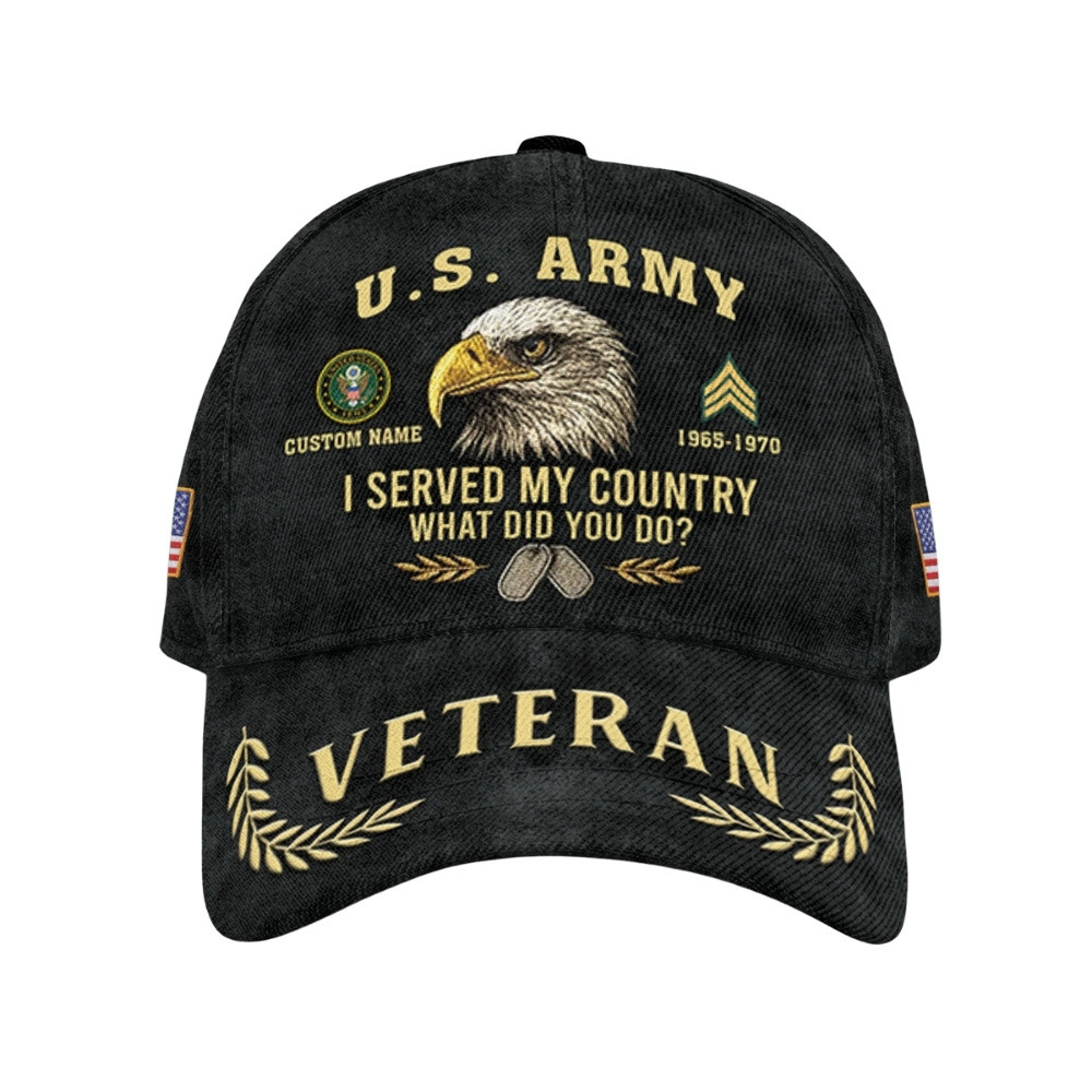 Premium Custom US Army Veteran Hat VPVC020510, Cap For Army Veterans, Gifts For Veterans Day, Father’s Day