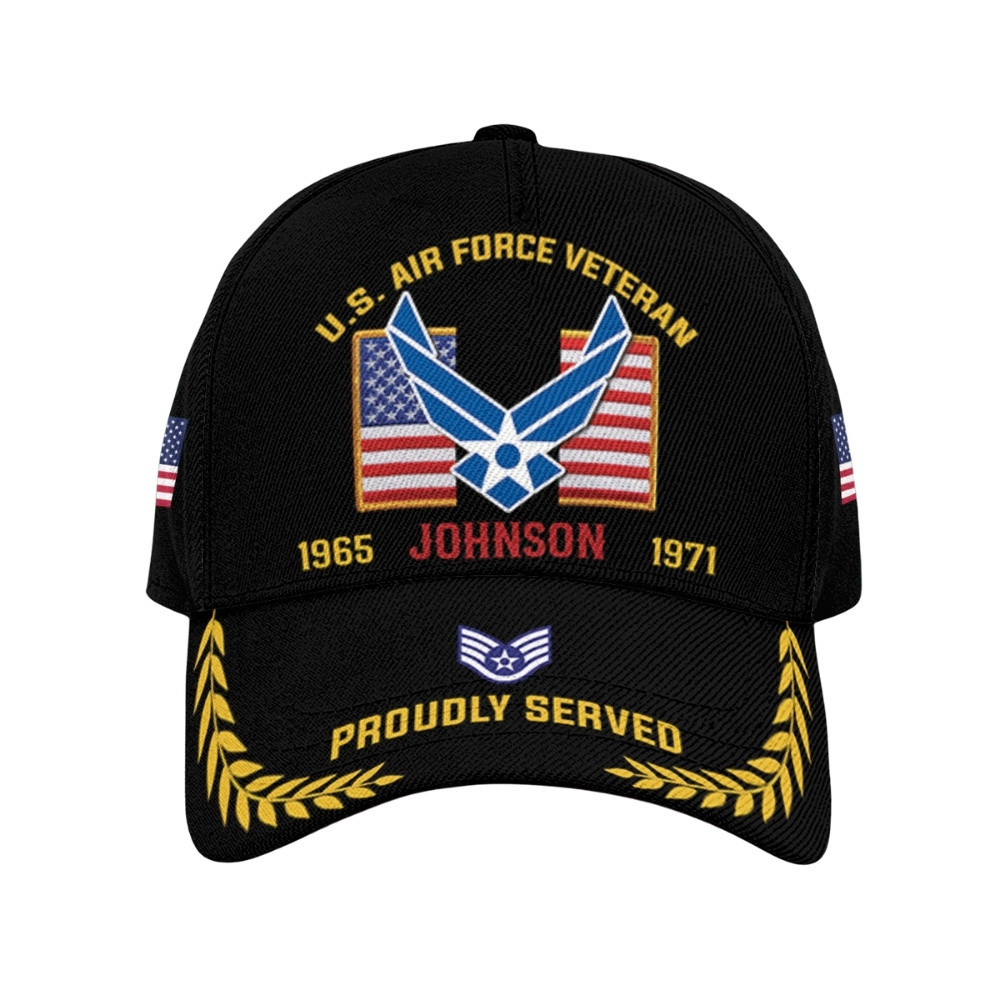 Premium Custom USAF Veteran Hat VPVC020528, Cap For Air Force Veterans, Gifts For Veterans Day, Father’s Day