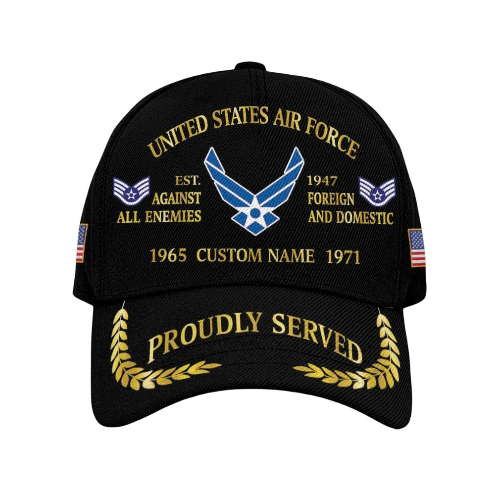 Premium Custom USAF Veteran Hat VPVC020538, Cap For Air Force Veterans, Gifts For Veterans Day, Father’s Day