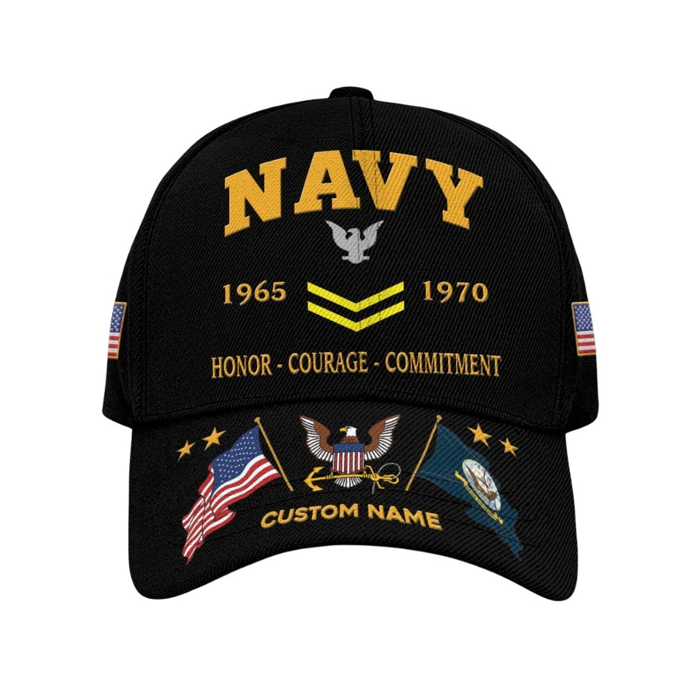 Premium Custom US Navy Veteran Hat VPVC020541, Cap For Navy Veterans, Gifts For Veterans Day, Father’s Day
