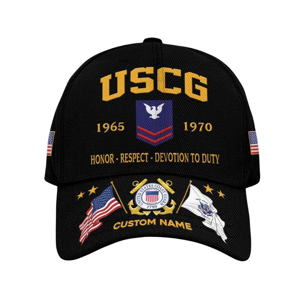 Premium Custom USCG Veteran Hat VPVC020544, Cap For Coast Guard Veterans, Gifts For Veterans Day, Father’s Day