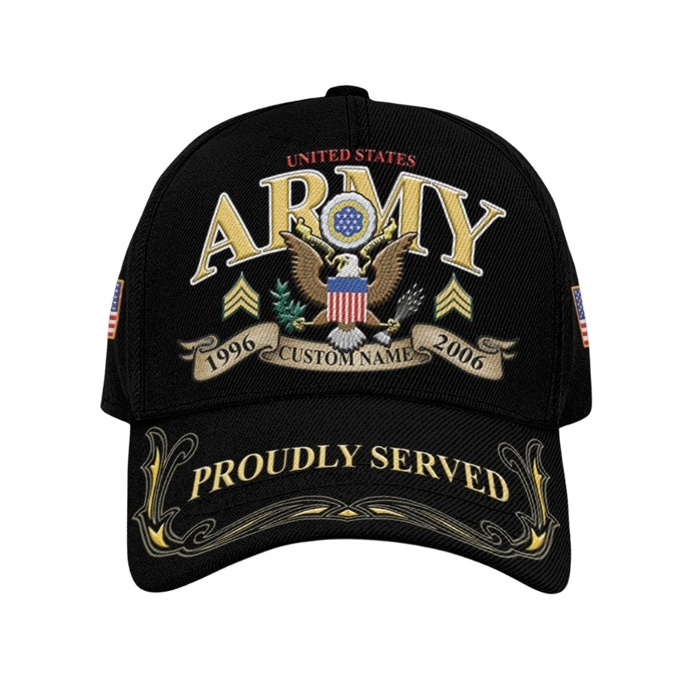 Premium Custom US Army Veteran Hat VPVC020545, Cap For Army Veterans, Gifts For Veterans Day, Father’s Day