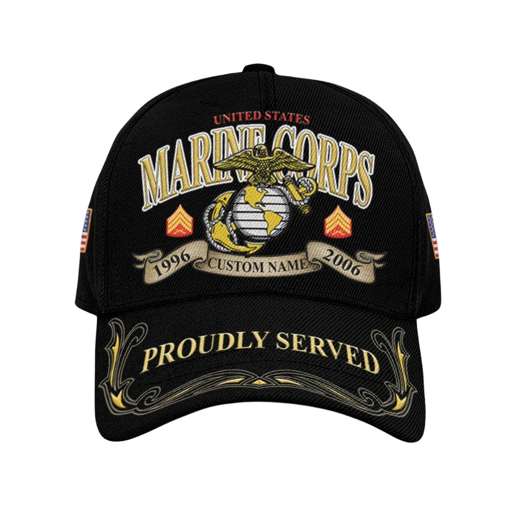 Premium Custom USMC Veteran Hat VPVC020547, Cap For Marine Veterans, Gifts For Veterans Day, Father’s Day