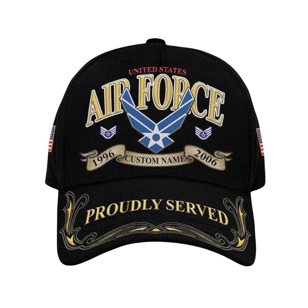 Premium Custom USAF Veteran Hat VPVC020548, Cap For Air Force Veterans, Gifts For Veterans Day, Father’s Day
