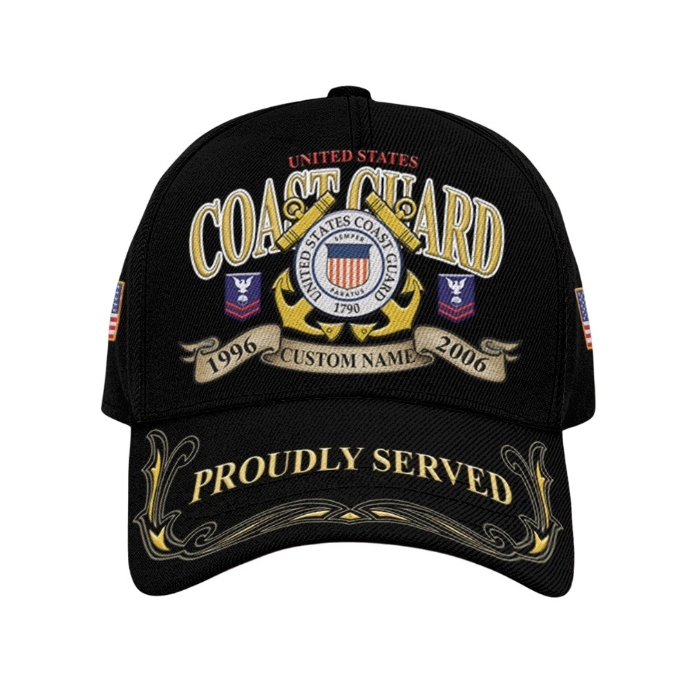 Premium Custom USCG Veteran Hat VPVC020549, Cap For Coast Guard Veterans, Gifts For Veterans Day, Father’s Day