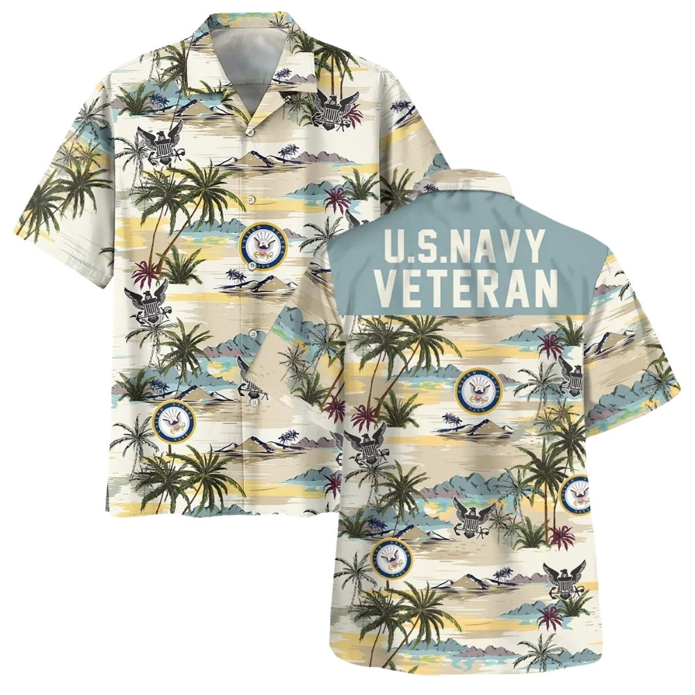 Premium Custom US Navy Hawaiian Shirt VPVC408108, Gifts For Navy Veteran, Gifts For Veterans Day