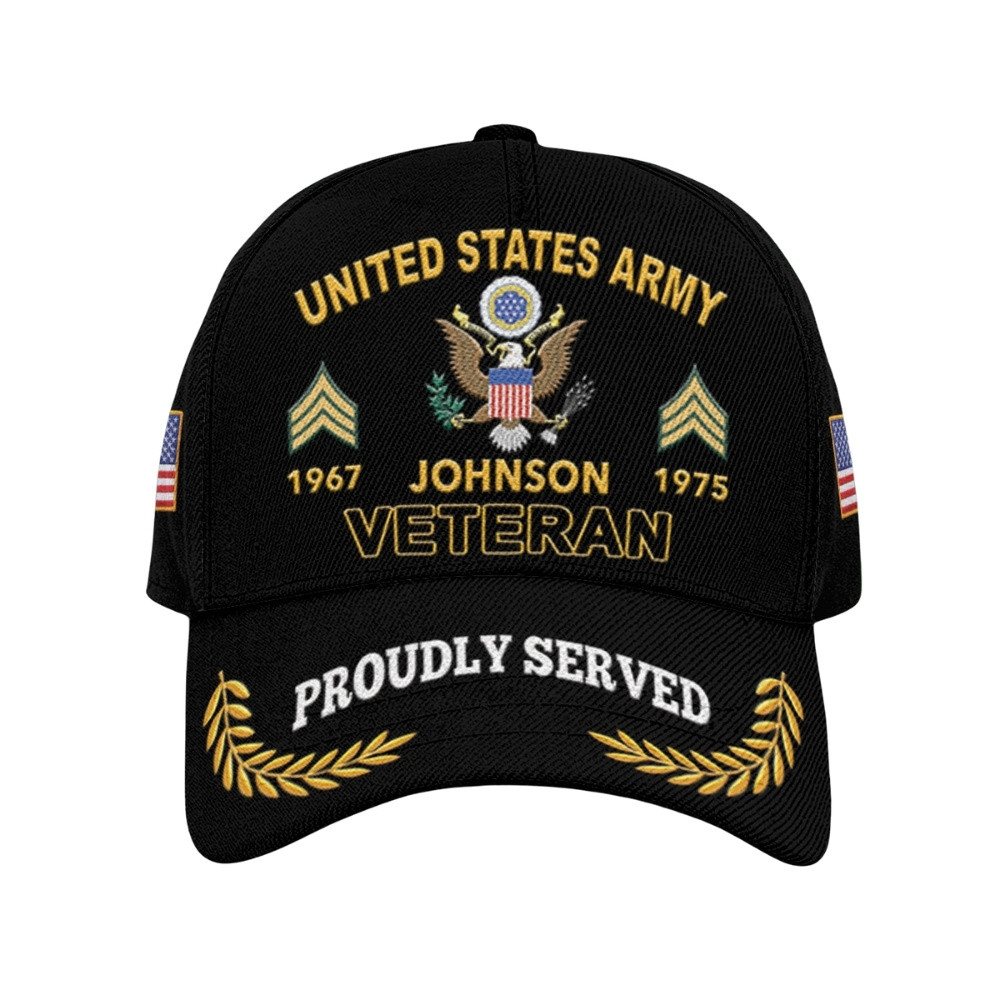 Premium Custom US Army Veteran Hat VPVC020550, Cap For Army Veterans, Gifts For Veterans Day, Father’s Day