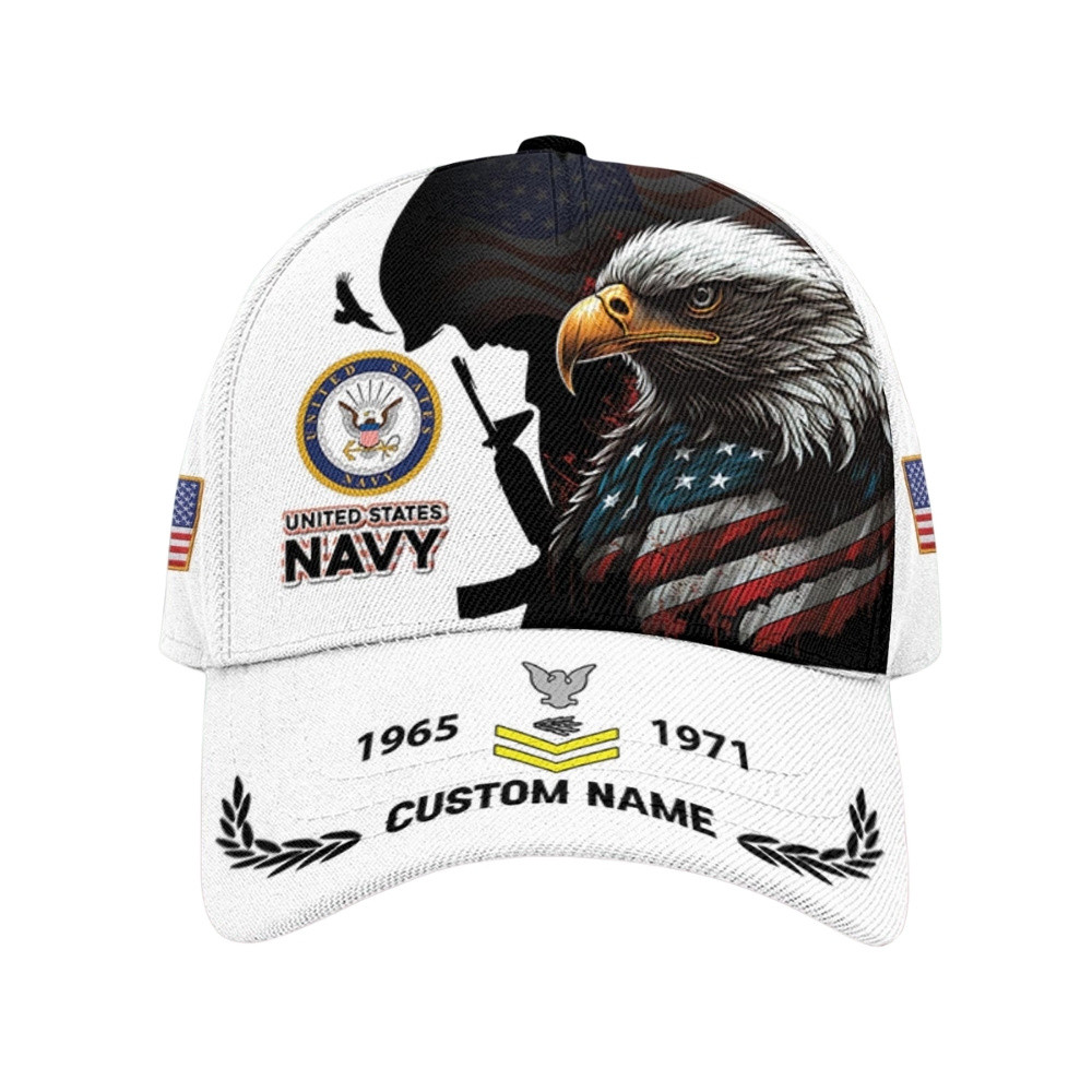 Premium Custom US Navy Veteran Hat VPVC020566, Cap For Navy Veterans, Gifts For Veterans Day, Father’s Day