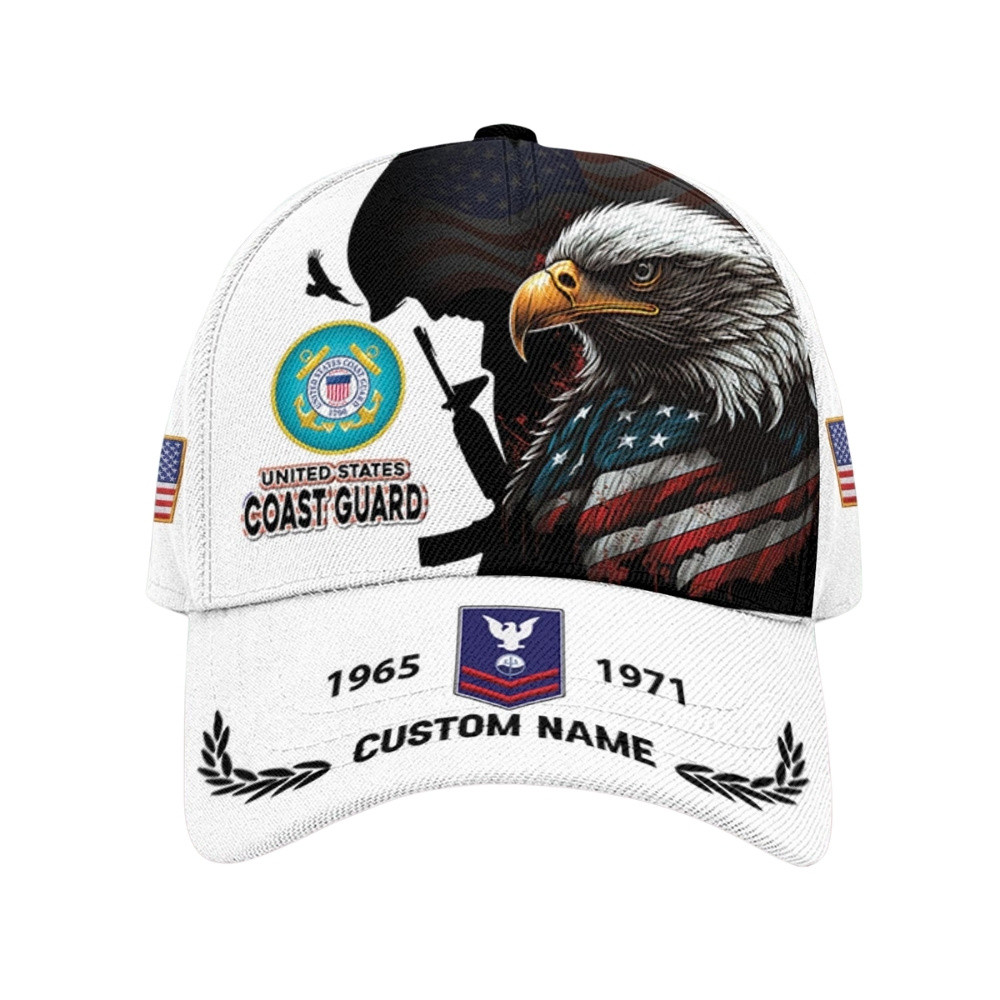 Premium Custom USCG Veteran Hat VPVC020569, Cap For Coast Guard Veterans, Gifts For Veterans Day, Father’s Day