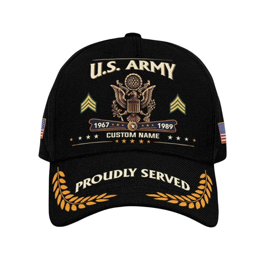 Premium Custom US Army Veteran Hat VPVC020570, Cap For Army Veterans, Gifts For Veterans Day, Father’s Day