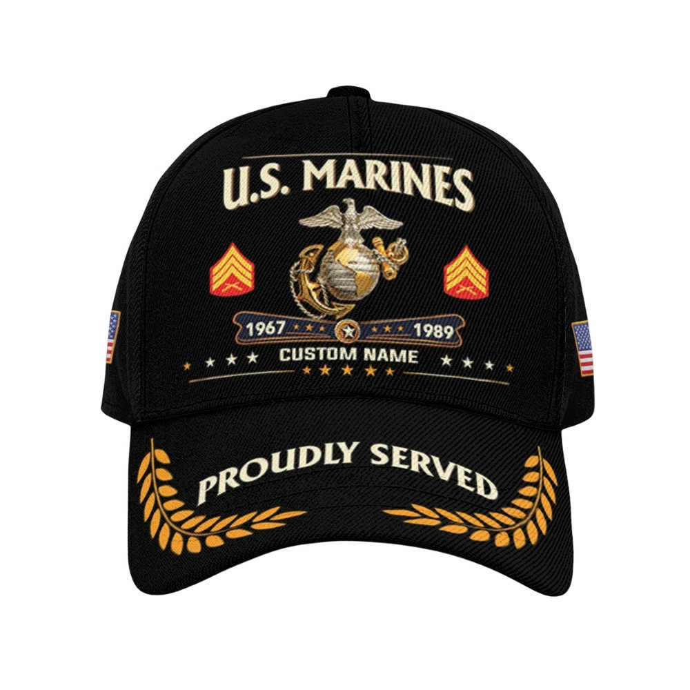 Premium Custom USMC Veteran Hat VPVC020572, Cap For Marine Veterans, Gifts For Veterans Day, Father’s Day