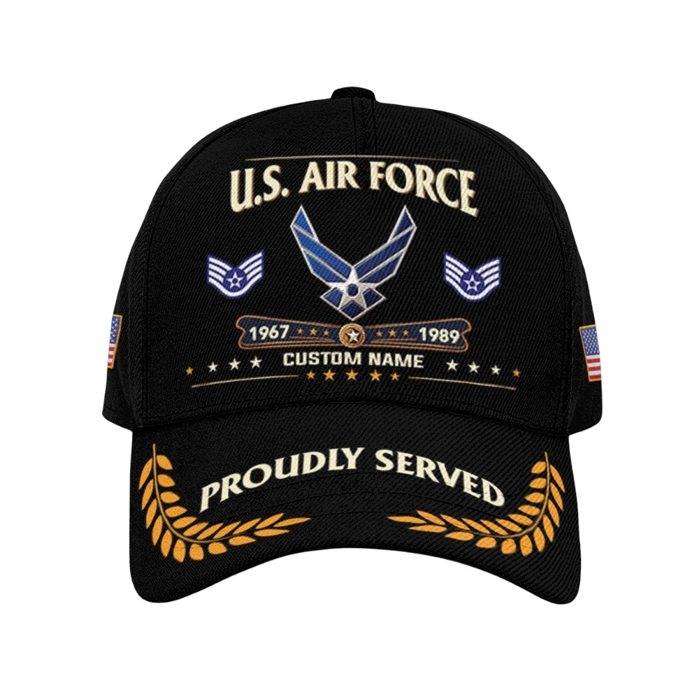 Premium Custom USAF Veteran Hat VPVC020573, Cap For Air Force Veterans, Gifts For Veterans Day, Father’s Day