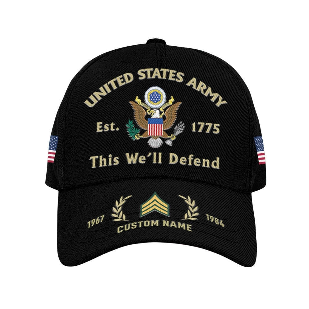 Premium Custom US Army Veteran Hat VPVC020575, Cap For Army Veterans, Gifts For Veterans Day, Father’s Day