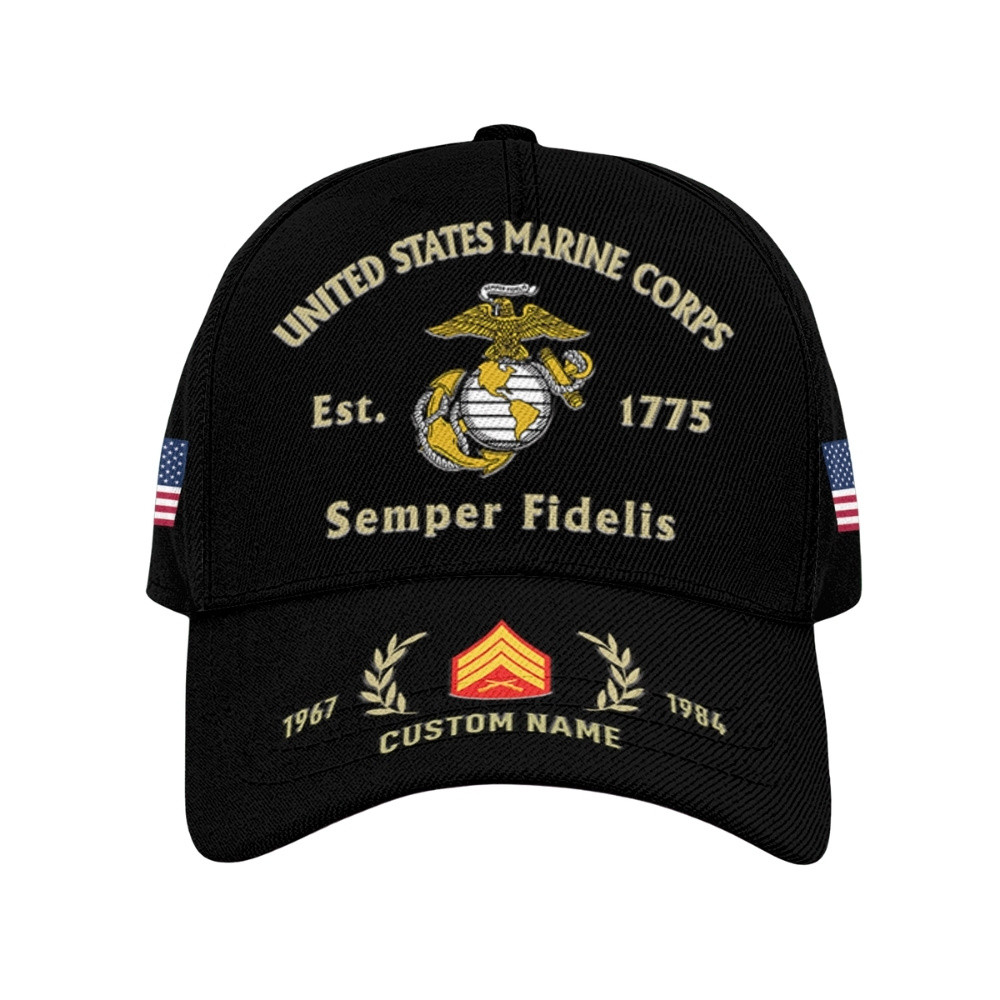 Premium Custom USMC Veteran Hat VPVC020577, Cap For Marine Veterans, Gifts For Veterans Day, Father’s Day