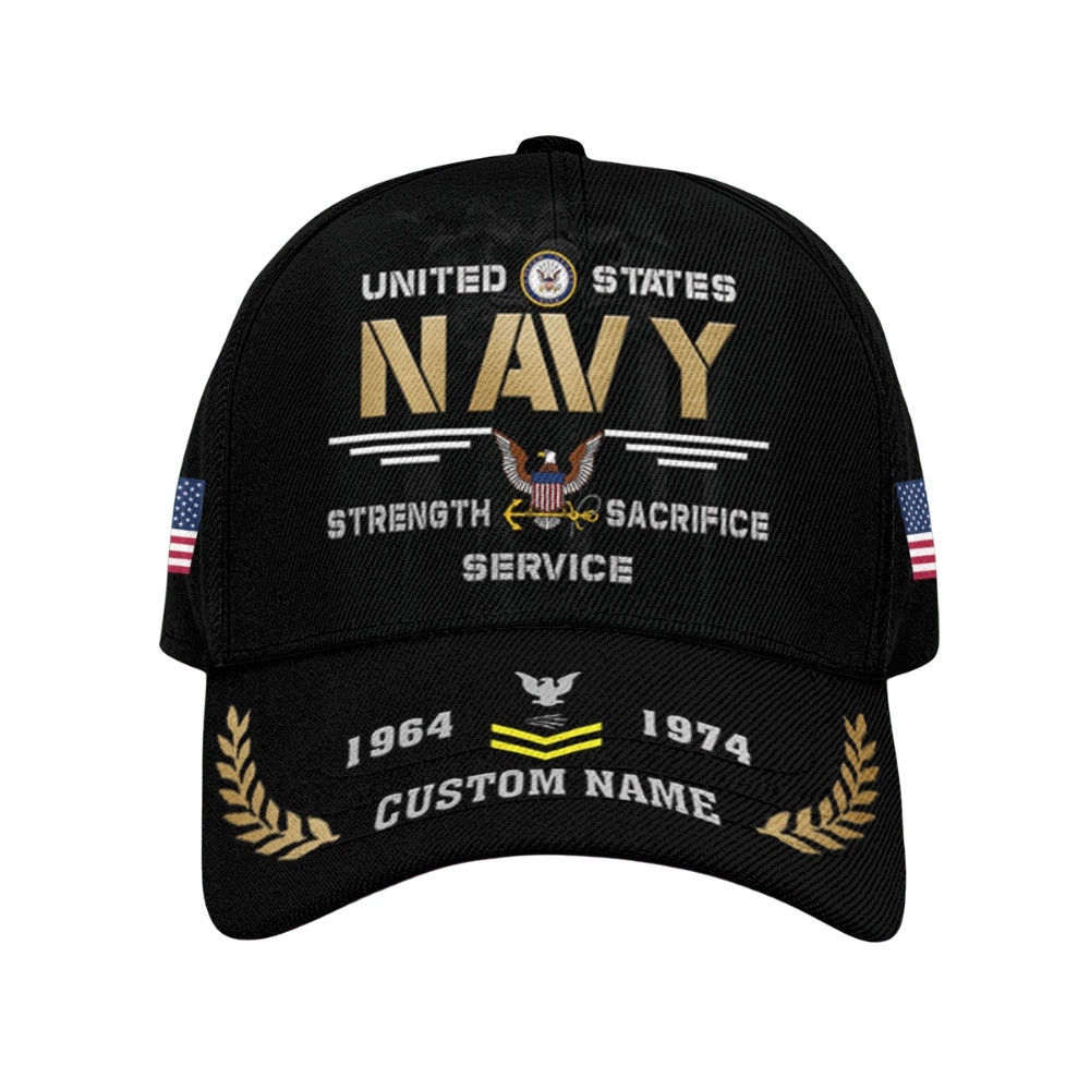 Premium Custom US Navy Veteran Hat VPVC020581, Cap For Navy Veterans, Gifts For Veterans Day, Father’s Day