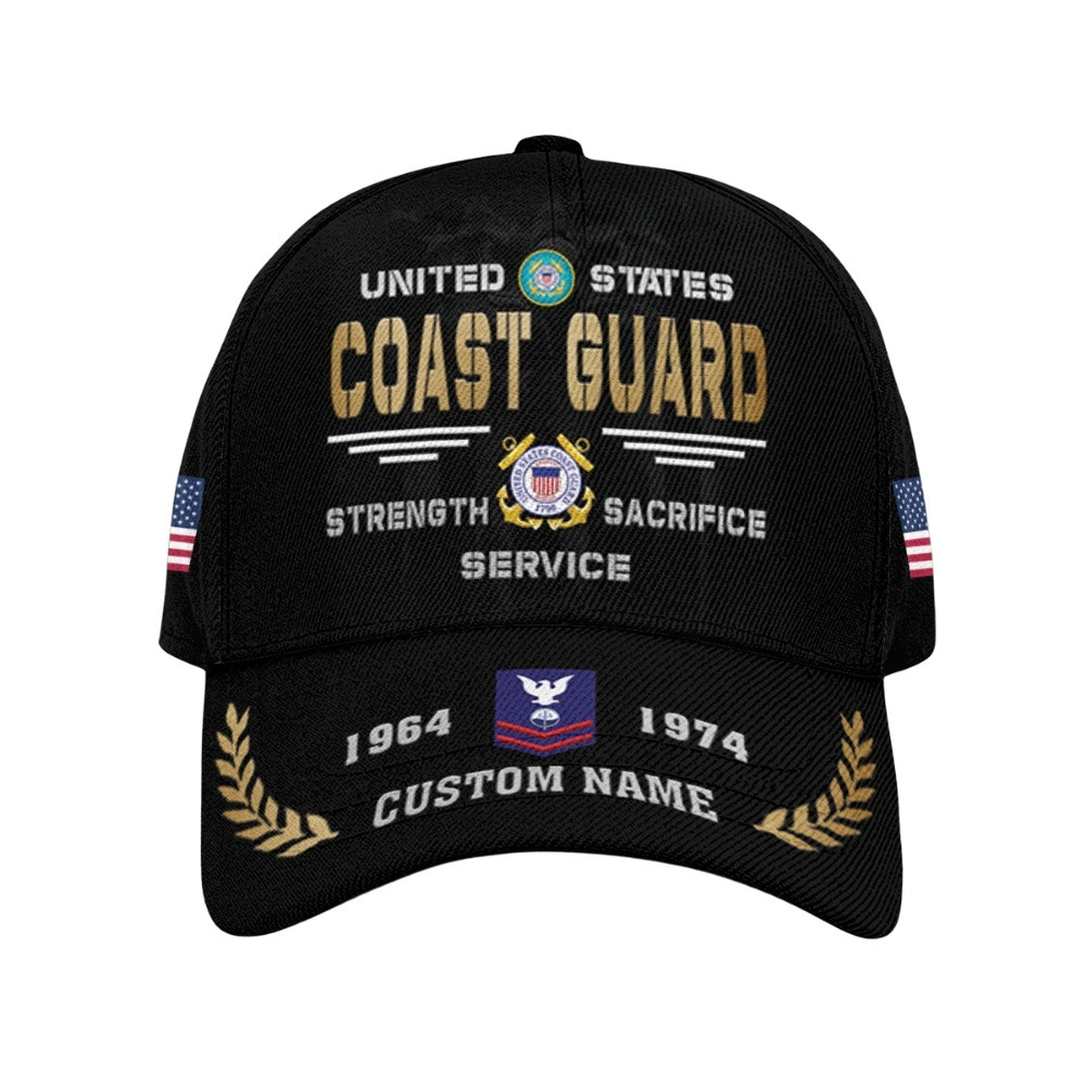 Premium Custom USCG Veteran Hat VPVC020584, Cap For Coast Guard Veterans, Gifts For Veterans Day, Father’s Day