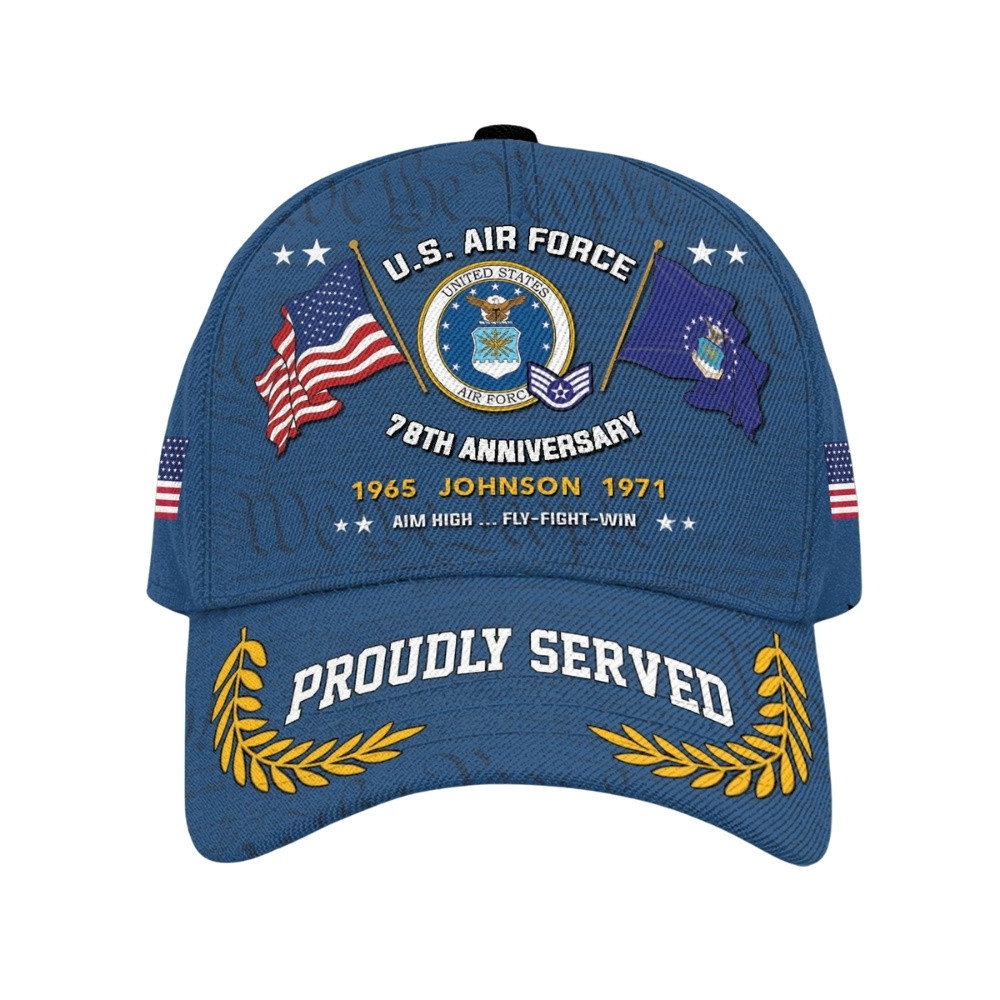 Premium Custom USAF Veteran Hat VPVC020588, Cap For Air Force Veterans, Gifts For Veterans Day, Father’s Day