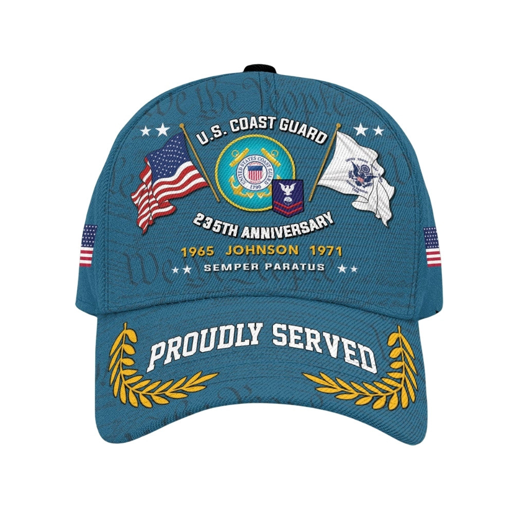 Premium Custom USCG Veteran Hat VPVC020589, Cap For Coast Guard Veterans, Gifts For Veterans Day, Father’s Day