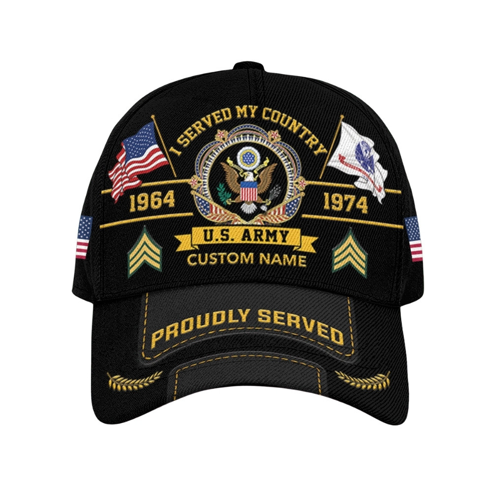 Premium Custom US Army Veteran Hat VPVC020590, Cap For Army Veterans, Gifts For Veterans Day, Father’s Day