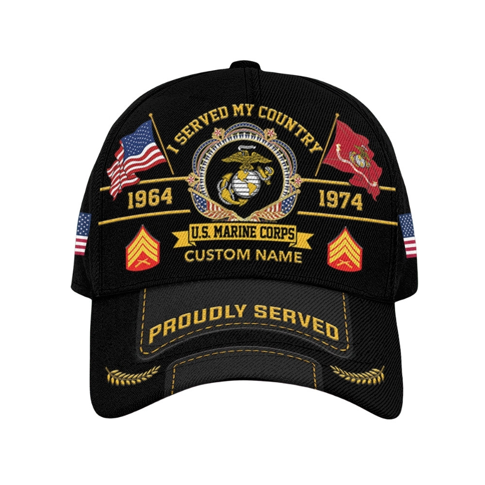 Premium Custom USMC Veteran Hat VPVC020592, Cap For Marine Veterans, Gifts For Veterans Day, Father’s Day