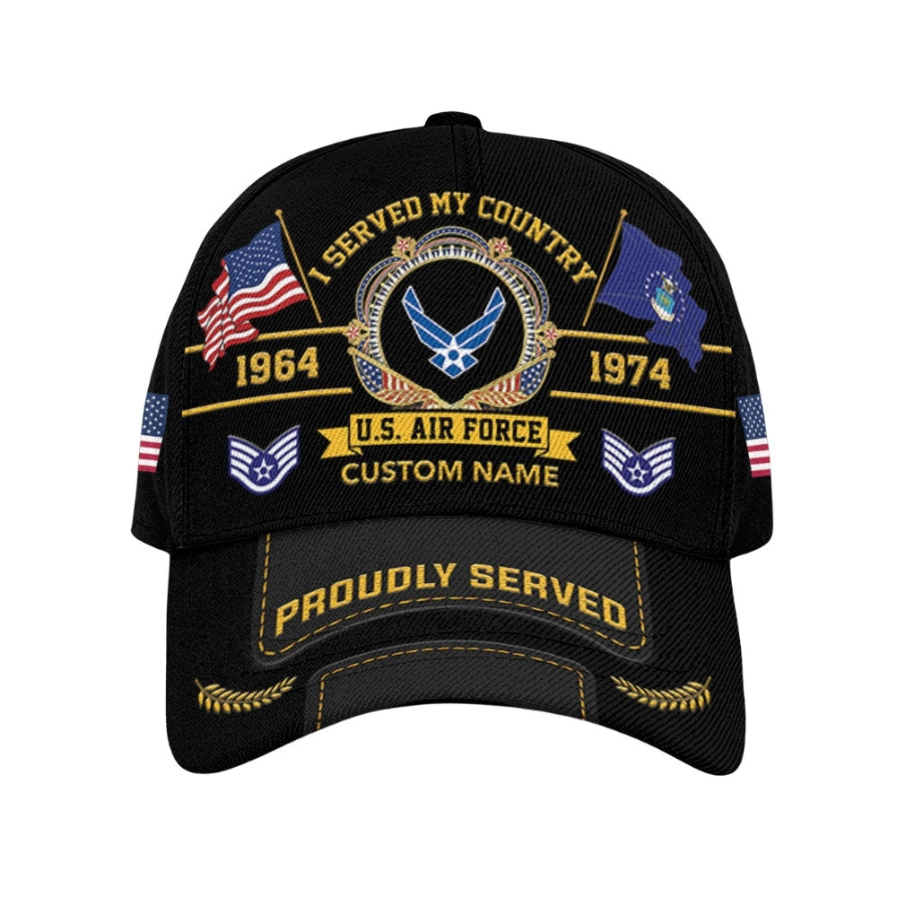 Premium Custom USAF Veteran Hat VPVC020593, Cap For Air Force Veterans, Gifts For Veterans Day, Father’s Day