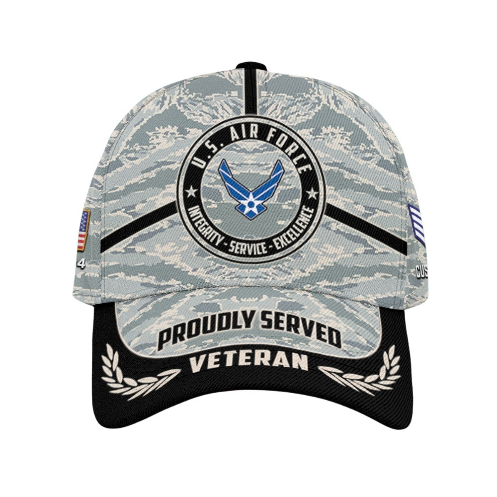 Premium Custom USAF Veteran Hat VPVC020598, Cap For Air Force Veterans, Gifts For Veterans Day, Father’s Day