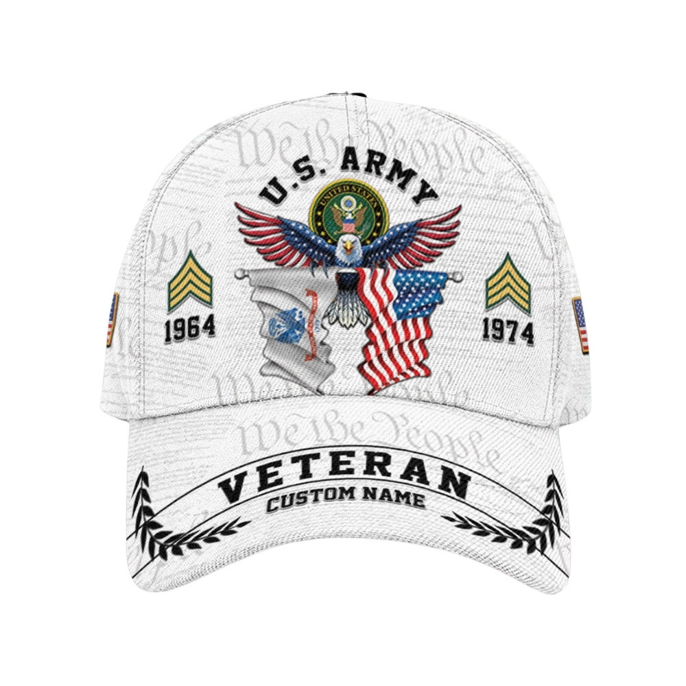 Premium Custom US Army Veteran Hat VPVC020600, Cap For Army Veterans, Gifts For Veterans Day, Father’s Day
