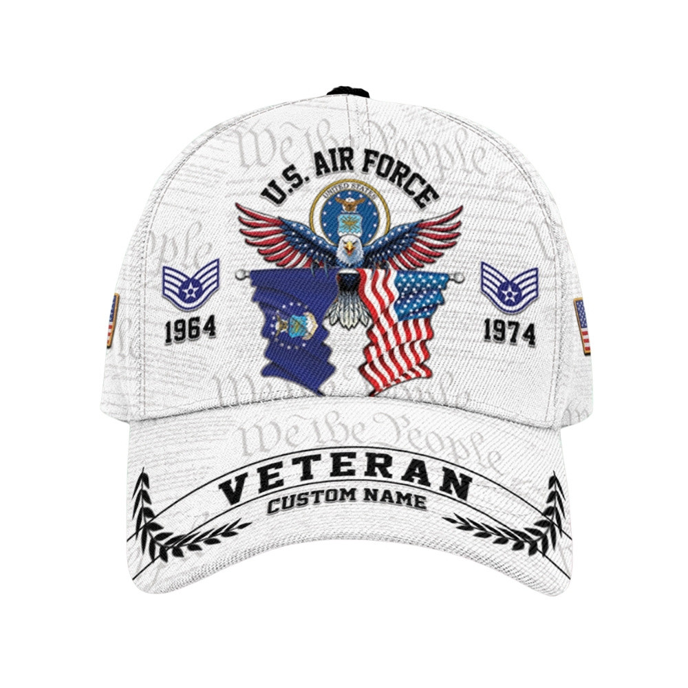 Premium Custom USAF Veteran Hat VPVC020603, Cap For Air Force Veterans, Gifts For Veterans Day, Father’s Day