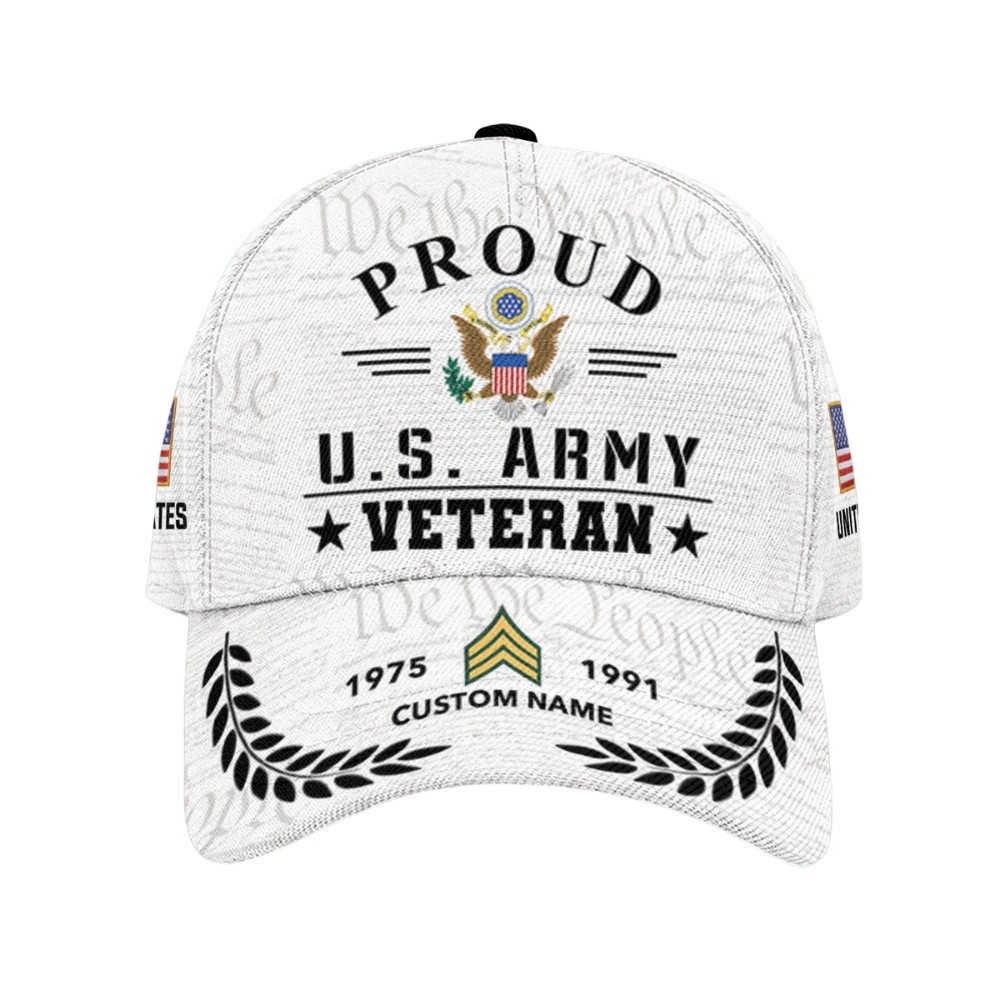 Premium Custom US Army Veteran Hat VPVC020605, Cap For Army Veterans, Gifts For Veterans Day, Father’s Day
