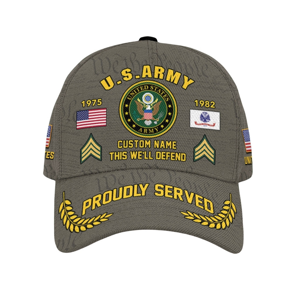 Premium Custom US Army Veteran Hat VPVC020610, Cap For Army Veterans, Gifts For Veterans Day, Father’s Day