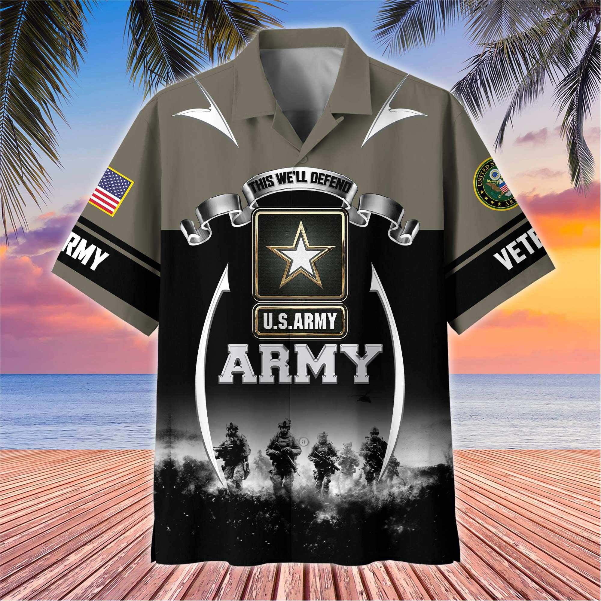 Premium US Veterans Hawaiian Shirt ATTN150521, Gifts For US Veterans, Gifts For Father’s Day, Veterans Day