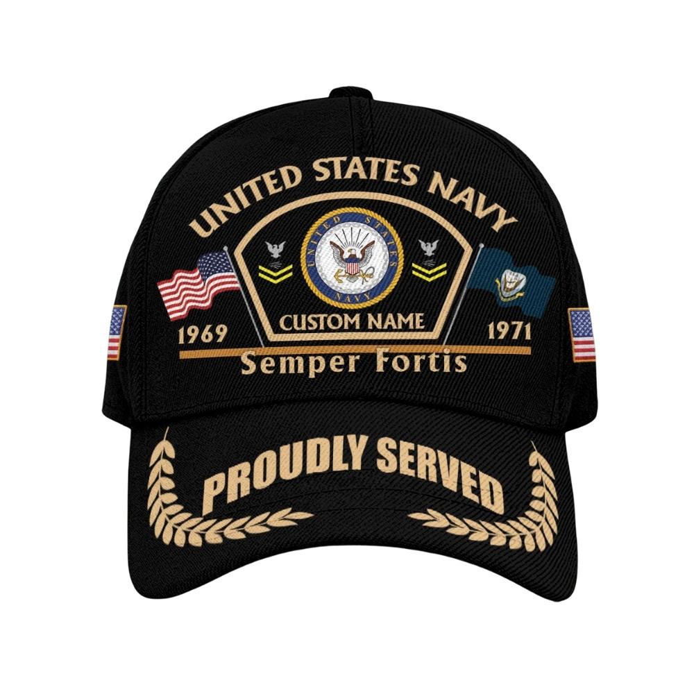 Premium Custom US Navy Veteran Hat VPVC020622, Cap For Navy Veterans, Gifts For Veterans Day, Father’s Day