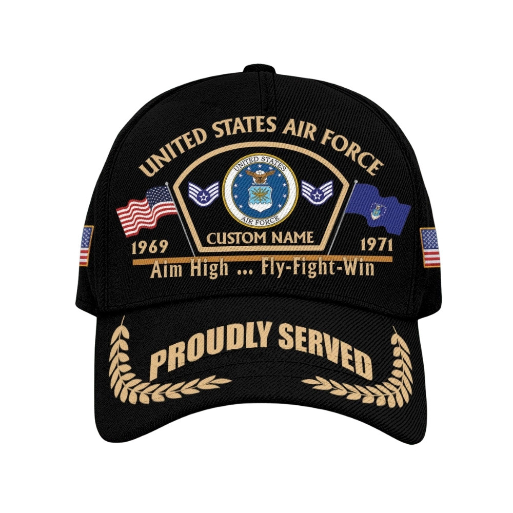 Premium Custom USAF Veteran Hat VPVC020624, Cap For Air Force Veterans, Gifts For Veterans Day, Father’s Day