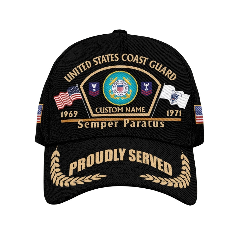 Premium Custom USCG Veteran Hat VPVC020625, Cap For Coast Guard Veterans, Gifts For Veterans Day, Father’s Day