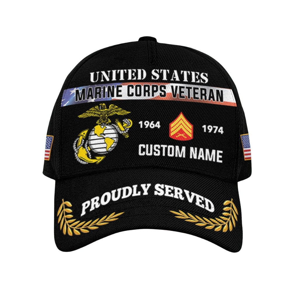 Premium Custom USMC Veteran Hat VPVC020628, Cap For Marine Veterans, Gifts For Veterans Day, Father’s Day