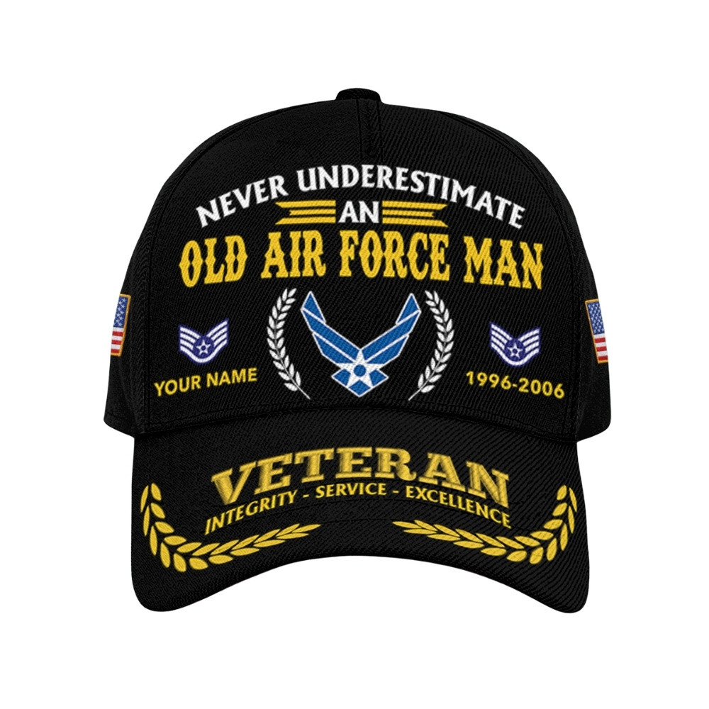 Premium Custom USAF Veteran Hat VPVC020639, Cap For Air Force Veterans, Gifts For Veterans Day, Father’s Day